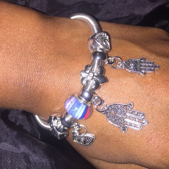 Bangle Charm Silver Bracelets One Size - Picture 4 of 8